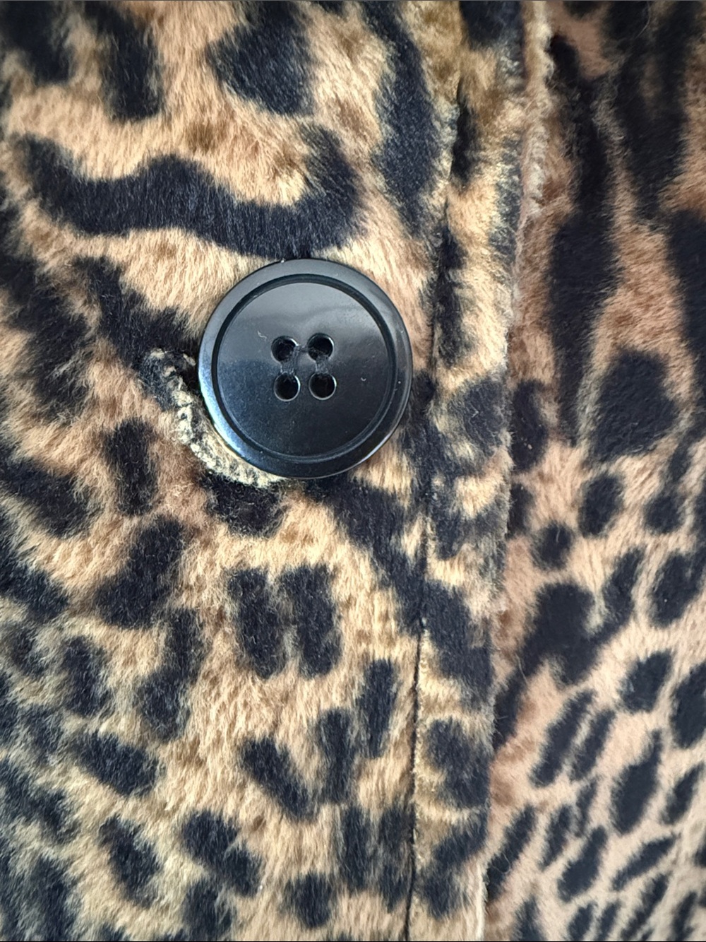 Urban Behavior Velvet Leopard-Print Trench Coat in Brown and Black - Picture 5 of 6